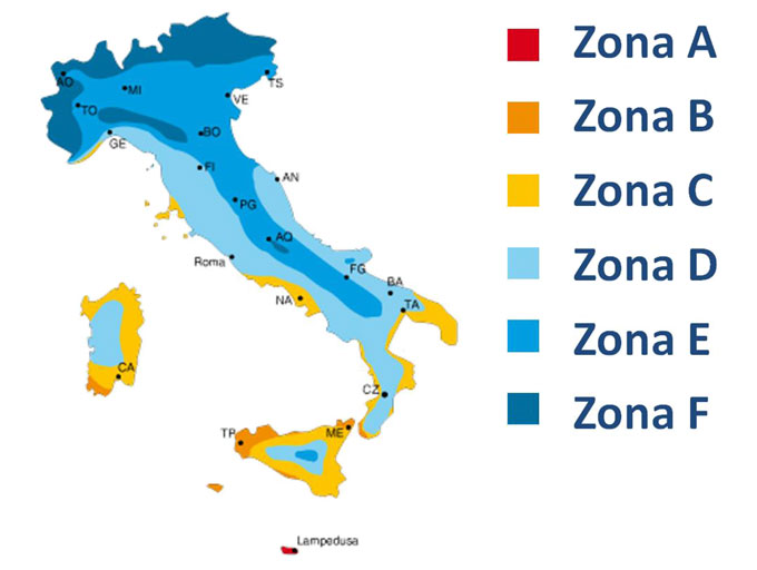 zone climatiche italia